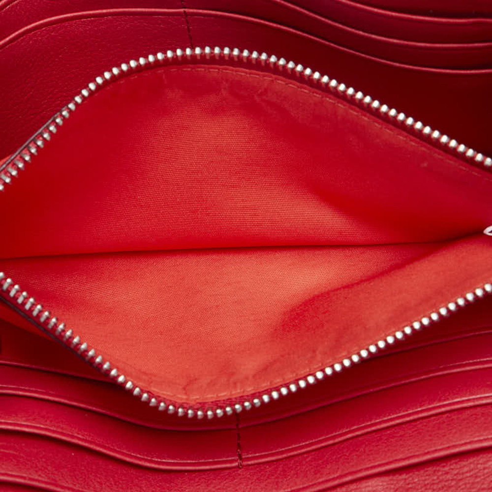 MCM Visetos Chain Wallet, Red Leather, Women's - Picture 10 of 10